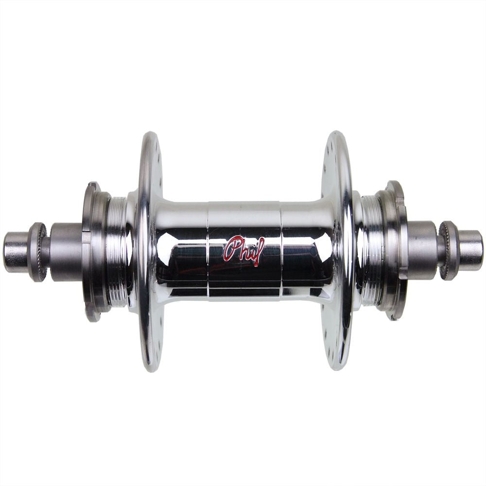 PHILWOOD - High Flange Track Hub (silver/double fixed)