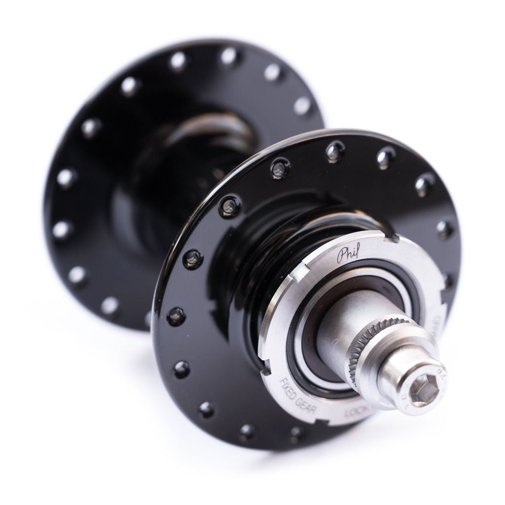 PHILWOOD - High Flange Track Hub (black/fix&cog)