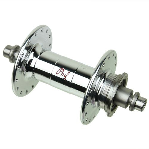 PHILWOOD - High Flange Track Hub (silver/single cog)