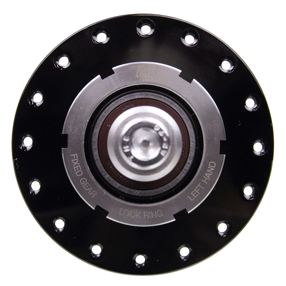 PHILWOOD - High Flange Track Hub (black/double fixed)