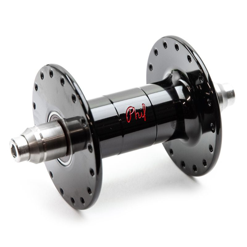 PHILWOOD - High Flange Track Hub (black/double fixed)