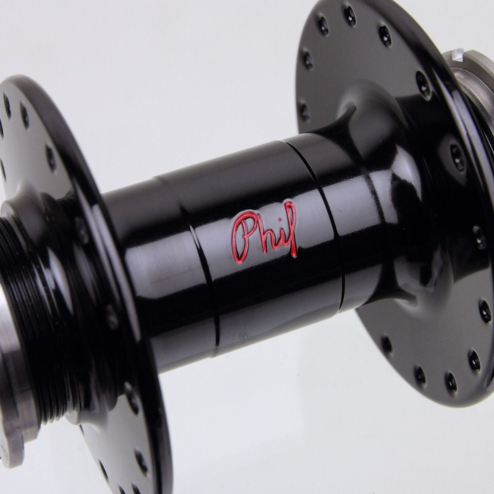 PHILWOOD - High Flange Track Hub (black/double fixed)