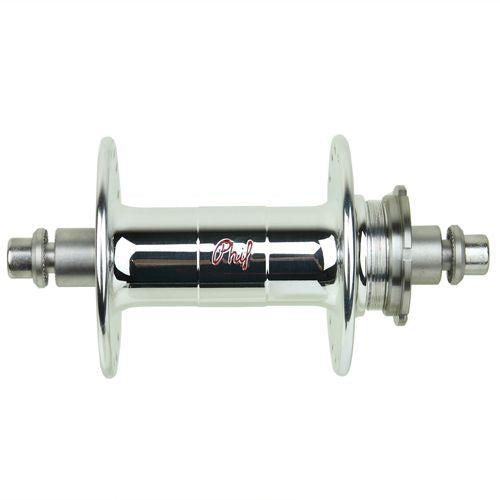 PHILWOOD - High Flange Track Hub (silver/single cog)