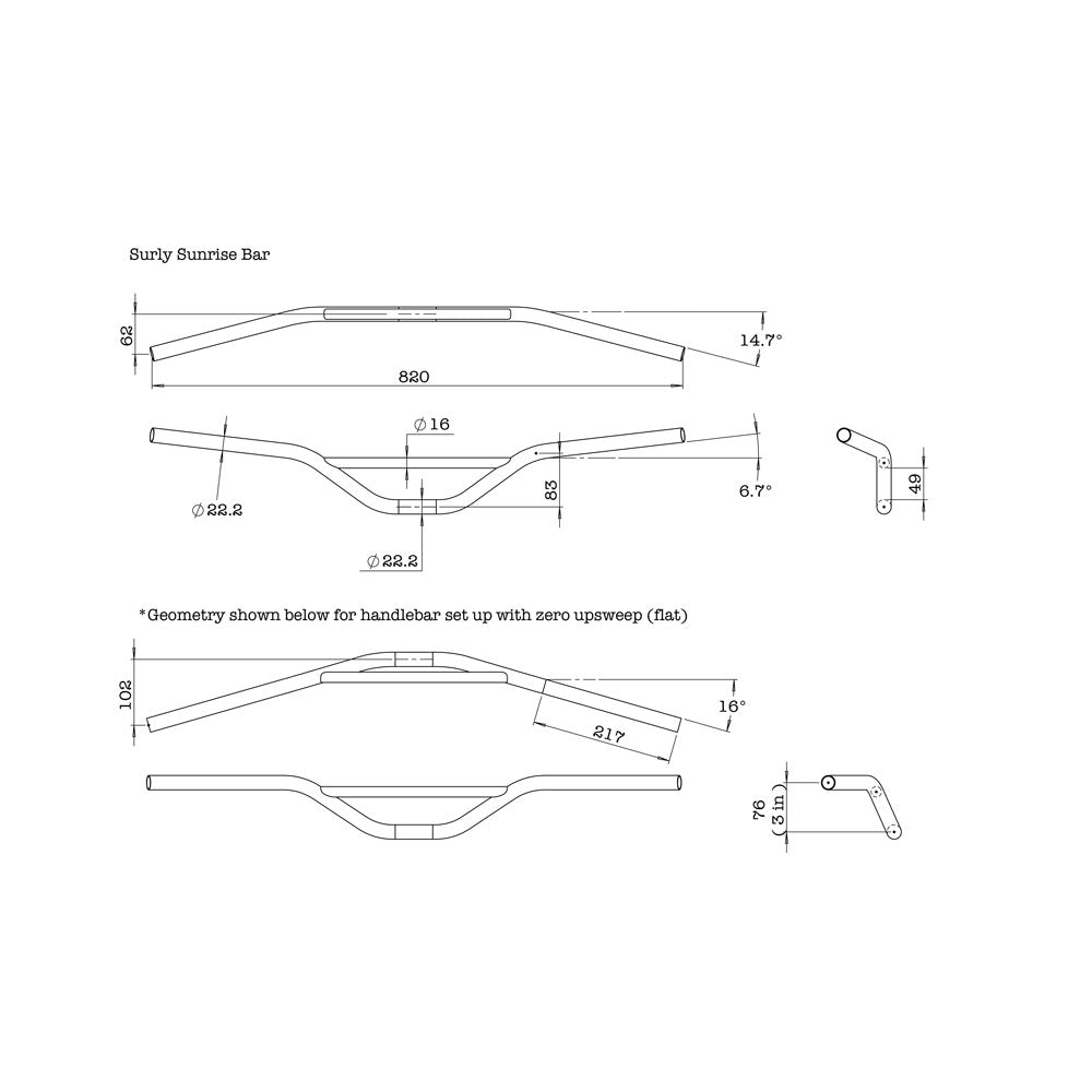 Surly - Sunrise Handlebar (black)