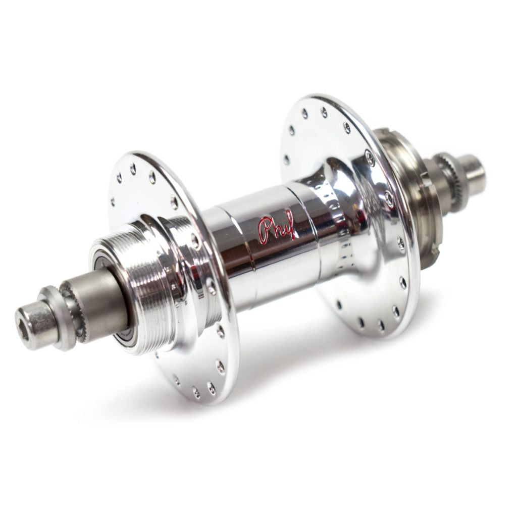 PHILWOOD - High Flange Track Hub (silver/fix&cog)