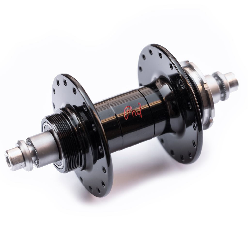 PHILWOOD - High Flange Track Hub (black/fix&cog)