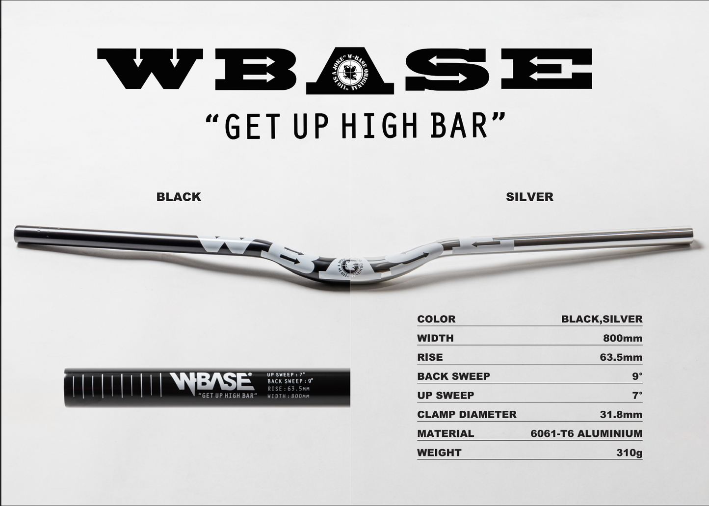 W-BASE - Get Up High Bar (silver)