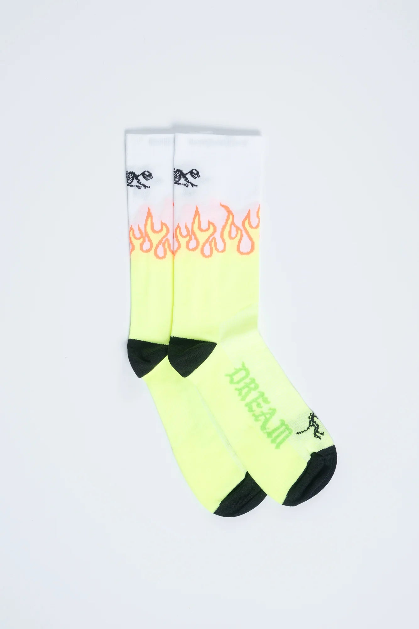 Team Dream - Hi-Vis Flame Socks (White)