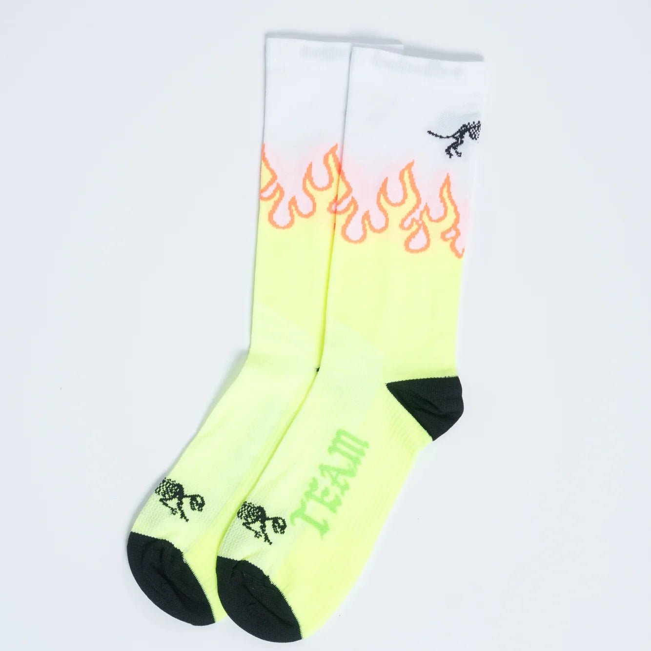 Team Dream - Hi-Vis Flame Socks (White)