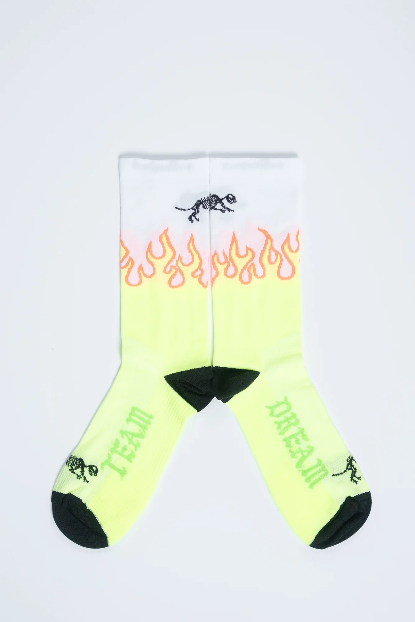 Team Dream - Hi-Vis Flame Socks (White)