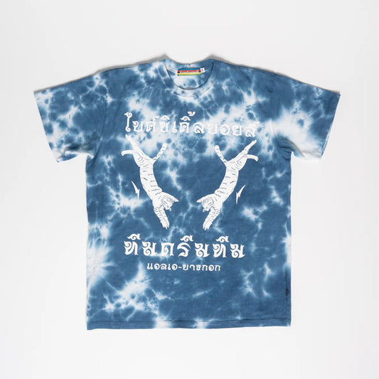 Team Dream Team x Bicycleboys - Classic Fit Thai T-Shirt (Indigo tie dye)