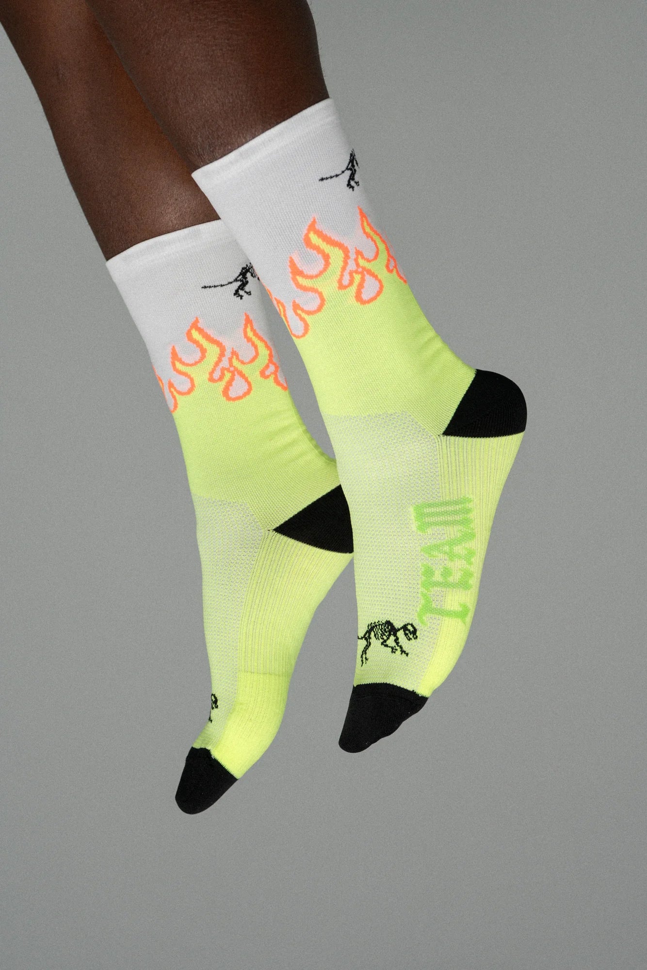 Team Dream - Hi-Vis Flame Socks (White)